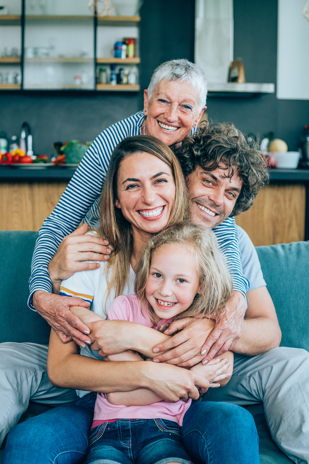 Portrait Of Multi Generation Family